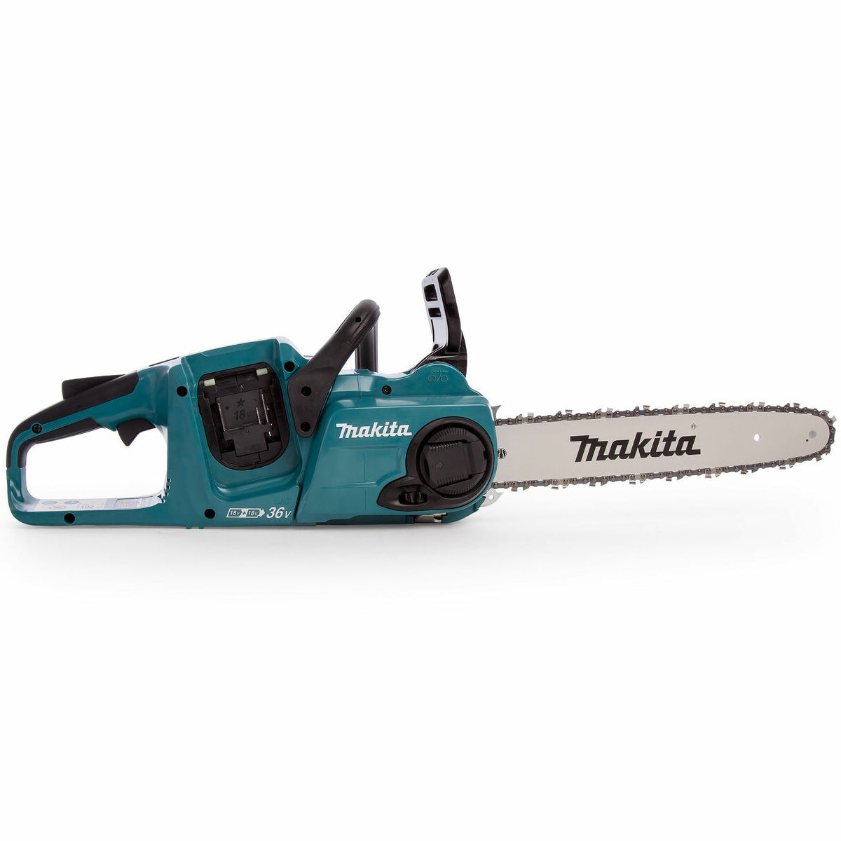 Makita DUC353Z 18v Twin 36V Brushless Chainsaw With 2 x 5Ah Batteries Charger