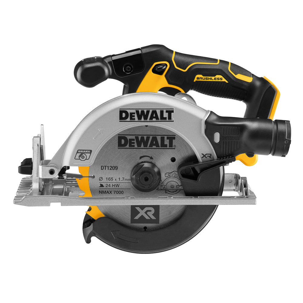 Dewalt DCS565P1 18V XR 165mm Brushless Circular Saw with 1 x 5.0Ah Batteries & Charger in Bag