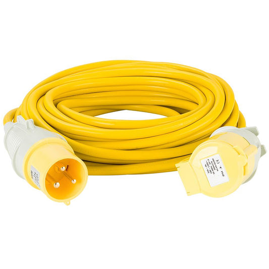 Connexion 14m Extension Cable Lead 1.50mm 16A Plug Yellow 110V - 10801