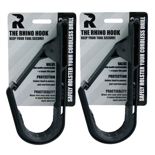 The Rhino Hook Universal Tool Belt Cordless Drill Holder Pack Of 2