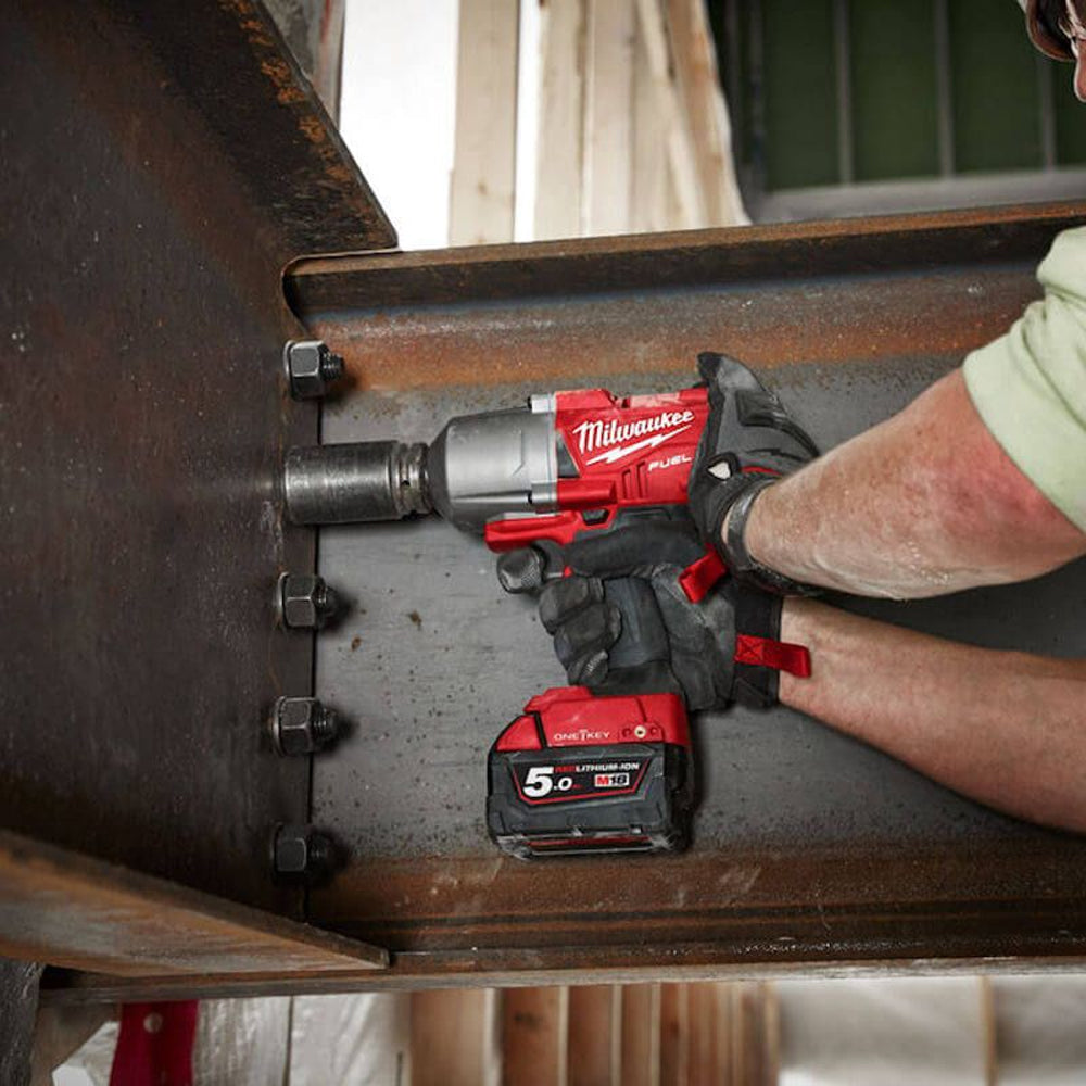 Milwaukee M18ONEFHIWF12-502X 18V Brushless Impact Wrench with 2 x 5.0Ah Batteries & Charger in Case 4933459728