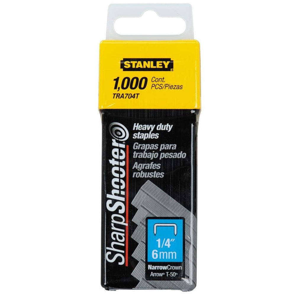 Stanley TRA704T 6mm Heavy-Duty Staple 6mm Pack of 1000 STA1TRA704T
