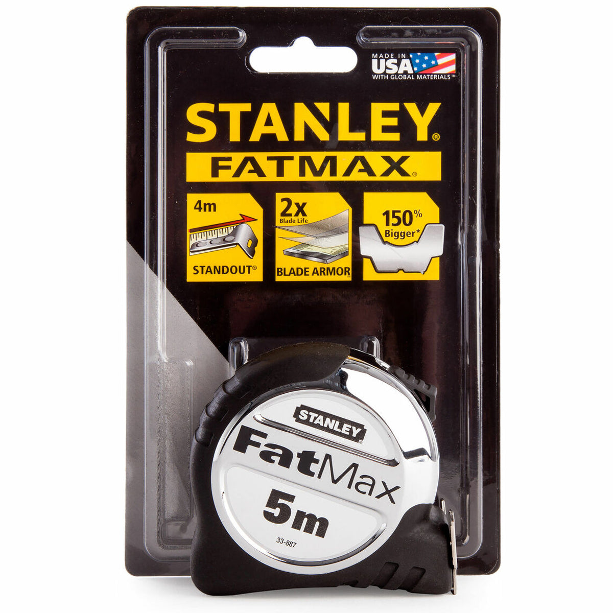 Stanley 0-33-887 FatMax Xtreme Tape Rule Measure 5m Metric STA033887m