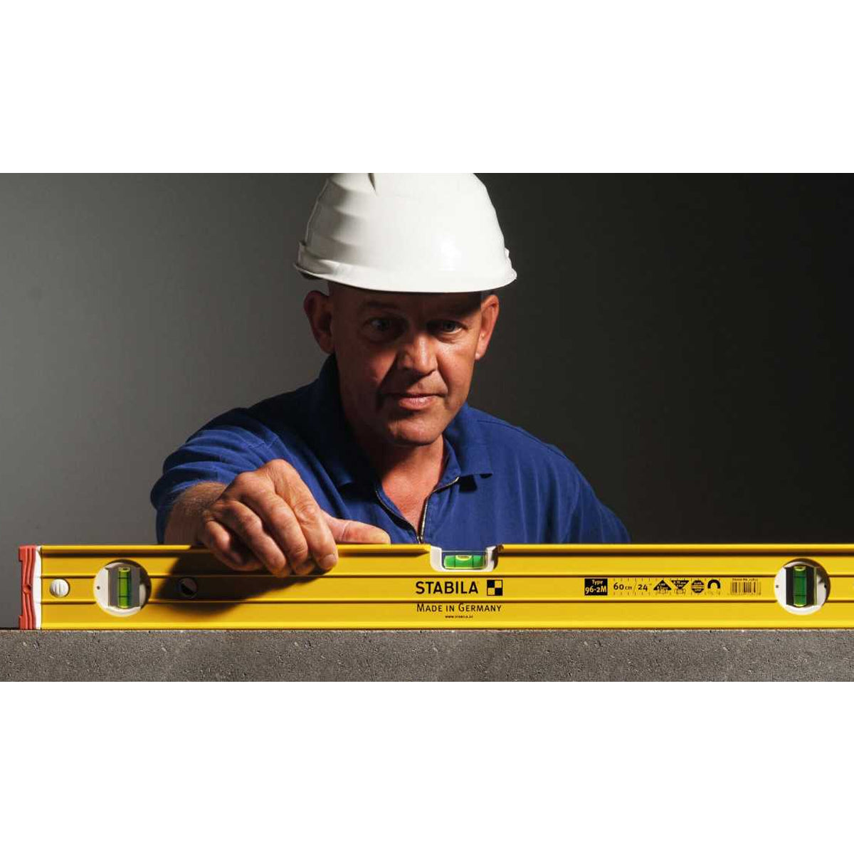 Stabila STB96260 96-2 600mm/24in Double Plumb Ribbed Box Section Level - 15226