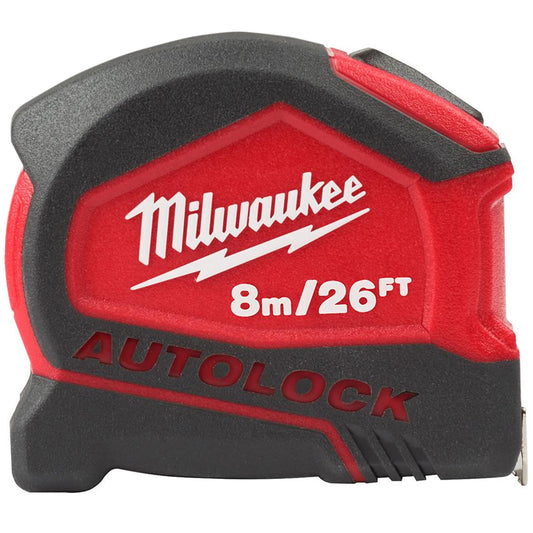 Milwaukee Autolock Tape Measure 8m/26ft 4932464666