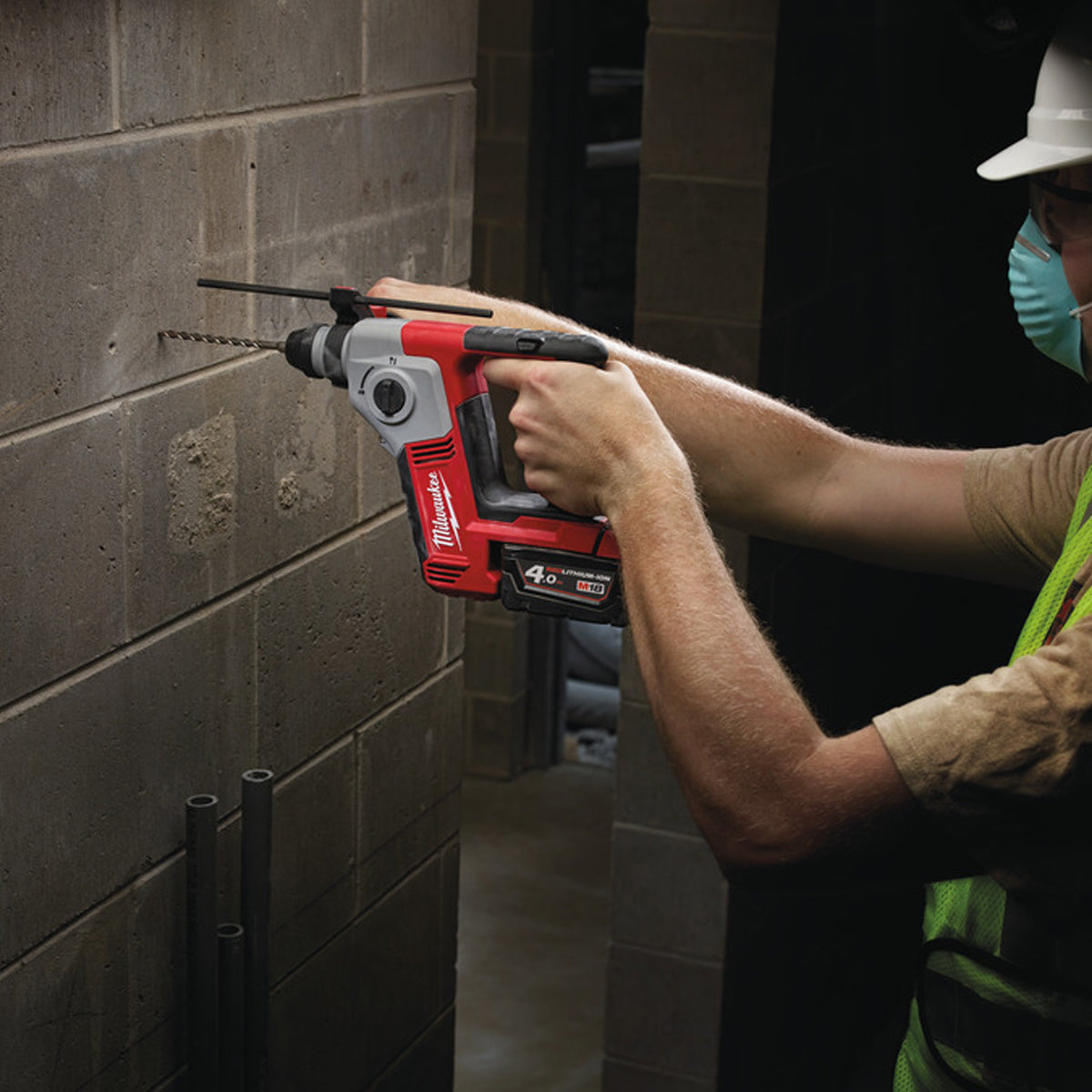 Milwaukee M18BH-0 18V SDS 2 Mode Hammer Drill with 1 x 5.0Ah Battery