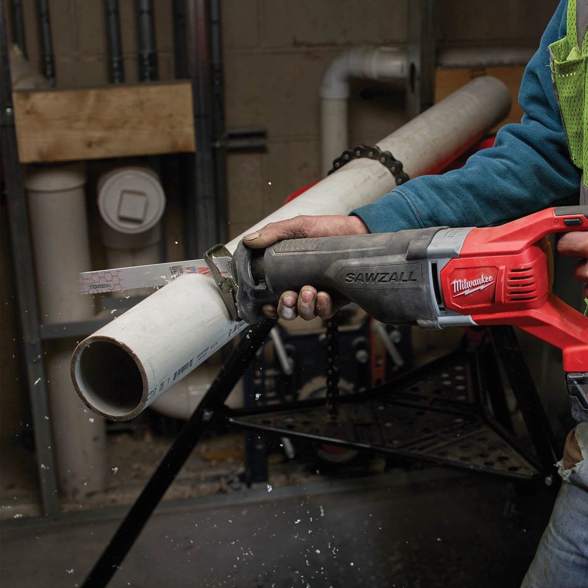 Milwaukee M18BSX-0 18V Sawzall Reciprocating Saw with 2 x 5.0Ah Batteries & Charger in Bag