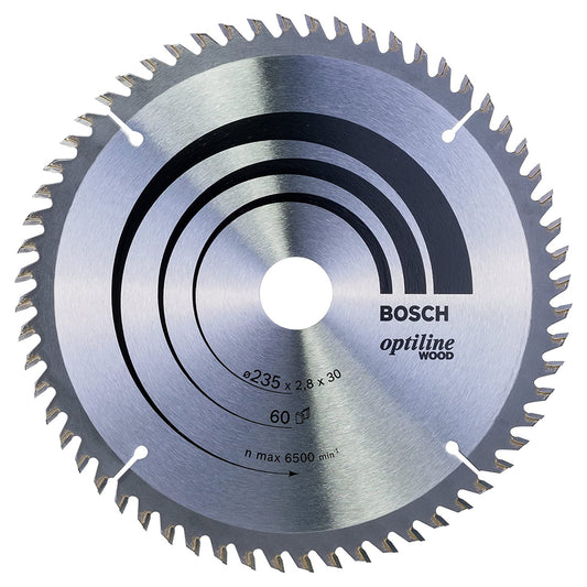 Bosch 235mm 60T Wood Circular Saw Blade Optiline 2608641192