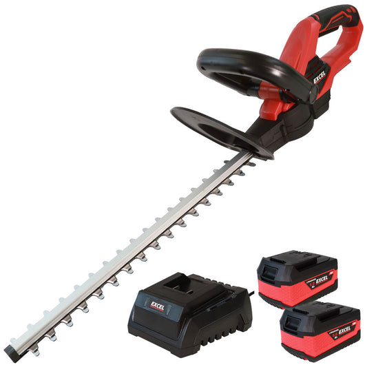 Excel 18V Hedge Trimmer Cutter with 2 x 5.0Ah Battery & Fast Charger EXL5234