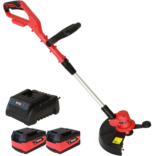 Excel 18V Grass Trimmer Cutter with 2 x 5.0Ah Battery & Fast Charger EXL5238