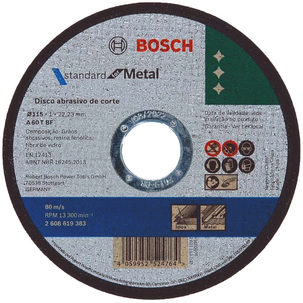 Bosch 2608619383 Metal Thin Cutting Disc 115mm x 1mm