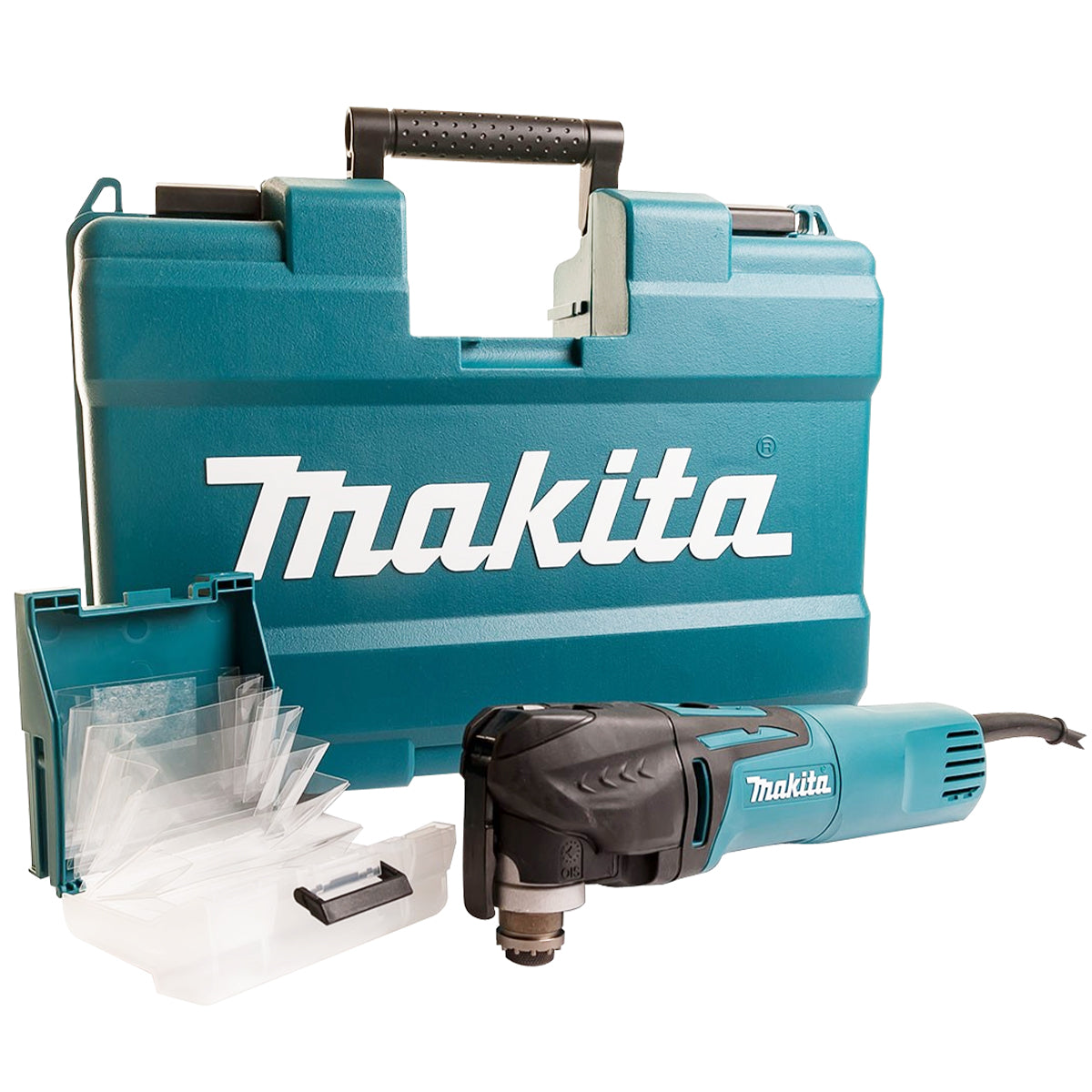 Makita TM3010CK 240V Oscillating Multi-Tool Quick Change Blade With 39 Piece Accessories Set