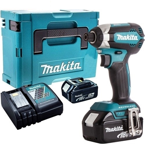 Makita DTD153Z 18V LXT Brushless Impact Driver with 2 x 5.0Ah Batteries & Charger in Case