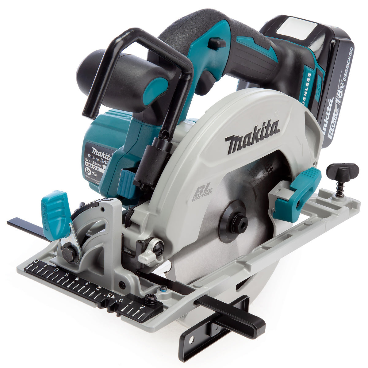 Makita DHS680Z 18V Brushless 165mm Circular Saw with 2 x 5.0Ah Batteries & Charger in Case