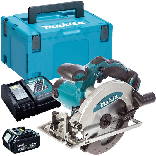 Makita DSS610Z 18V 165mm Circular Saw with 1 x 5.0Ah Battery & Charger in Case