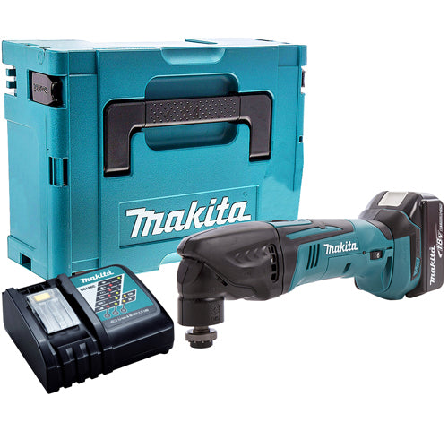 Makita DTM50Z 18V Oscillating Multi Tool Cutter with 1 x 5.0Ah Battery Charger & Type 3 Case