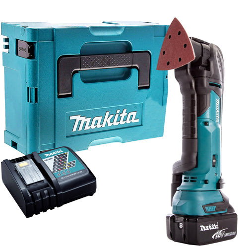 Makita DTM51Z 18V Oscillating Multi Tool Cutter with 1 x 5.0Ah Battery Charger & Type 3 Case