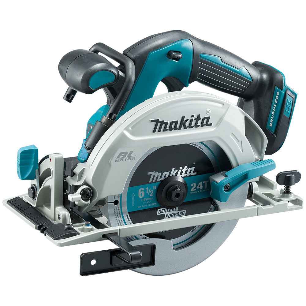 Makita DHS680Z 18V Brushless Circular Saw 165mm Body Only + Guide Rail & Adapter