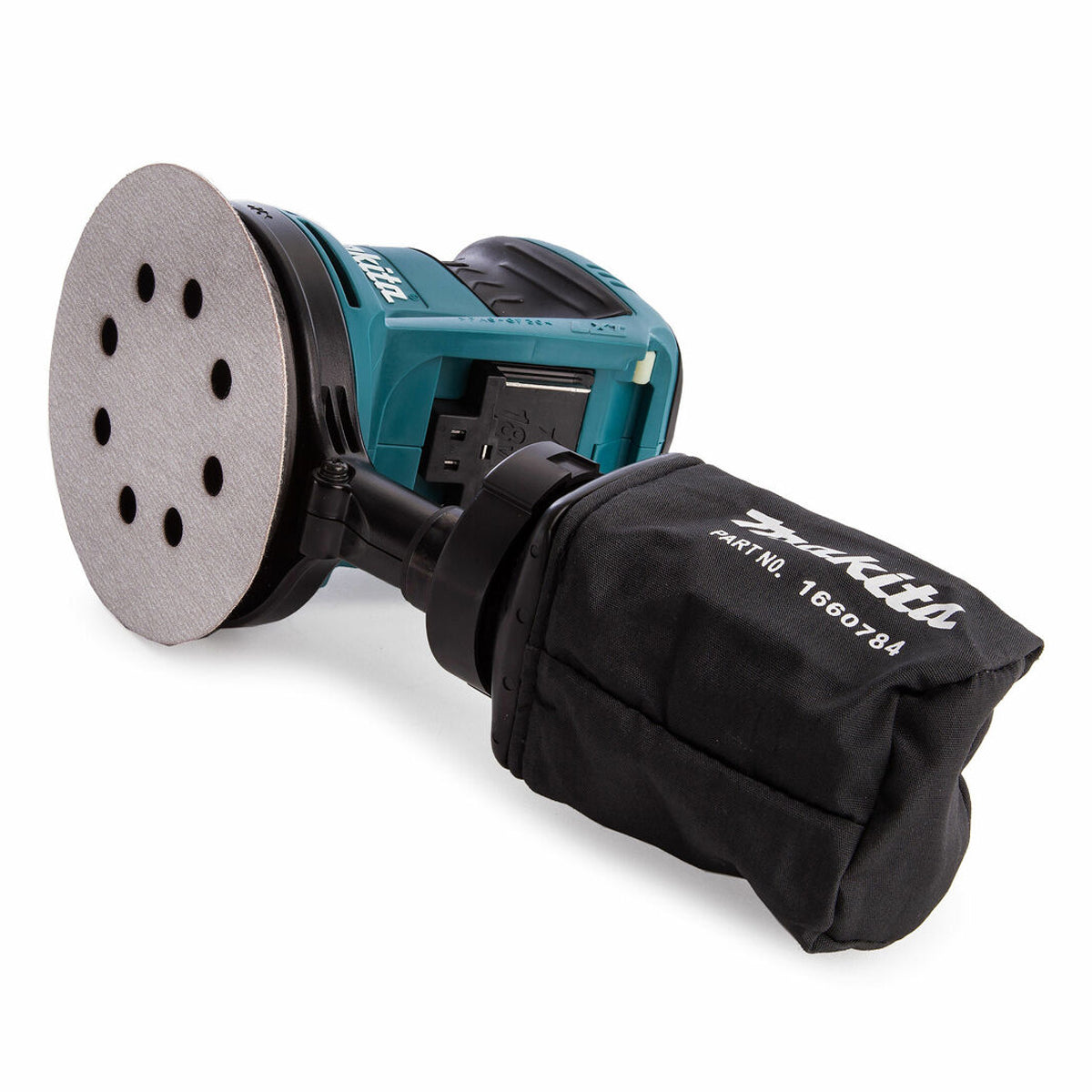 Makita DBO180Z 18V 125mm Sander with 1 x 5.0Ah Battery & Charger in Case