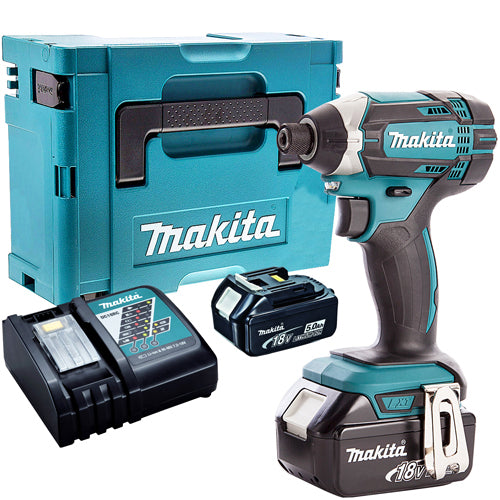 Makita DTD152Z 18V Impact Driver with 2 x 5.0Ah Batteries & Charger in Case