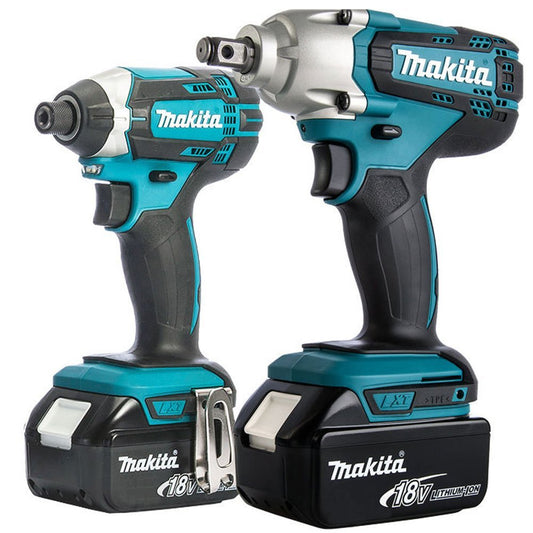 Makita 18V Impact Driver 1/2" + Impact Wrench With 2 x 5.0Ah Batteries