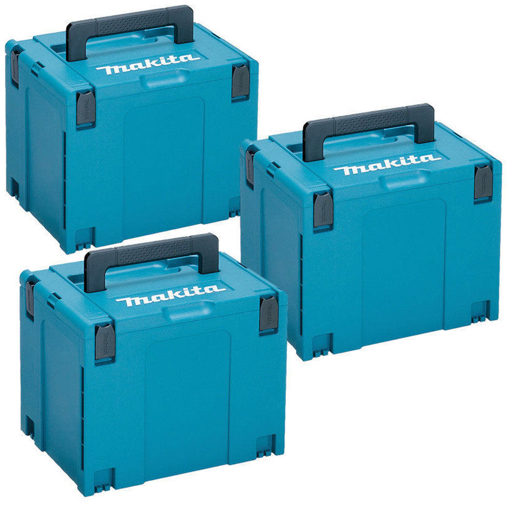 Makita 3 x 821552-6 Type 4 Makpac Connector Stacking X-Large Case No Inlay