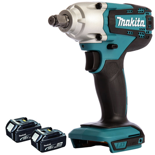 Makita DTW190Z 18V LXT 1/2" Square Impact Wrench With 2 x 5.0Ah Batteries