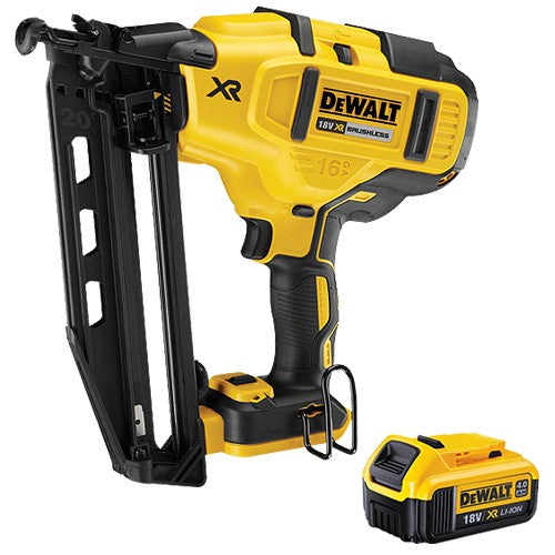 DeWalt DCN660N 18V XR Brushless Second Fix Nailer with 1 x 4.0Ah Battery