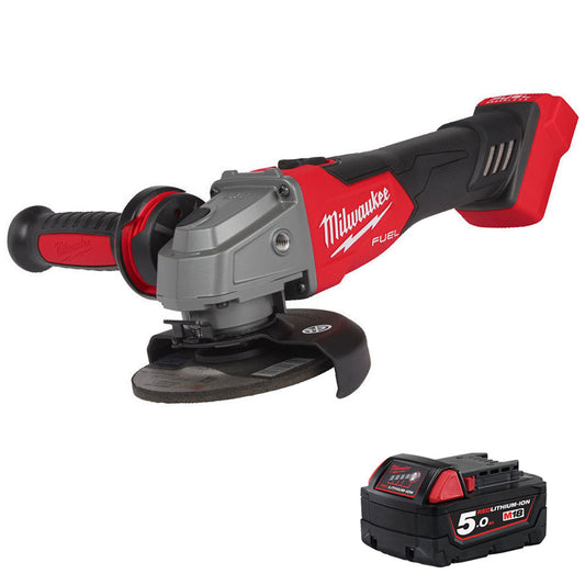 Milwaukee M18FSAG115X-0 18V 115mm Fuel Brushless Angle Grinder with 1 x 5.0Ah Battery