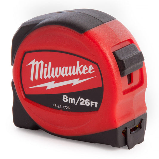 Milwaukee S8-26/25 8m/26ft Compact Tape Measure 48227726