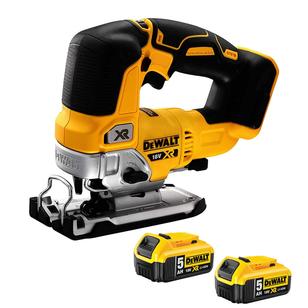 DeWalt DCS334N 18V Brushless Top Handle Jigsaw with 2 x 5.0Ah Batteries