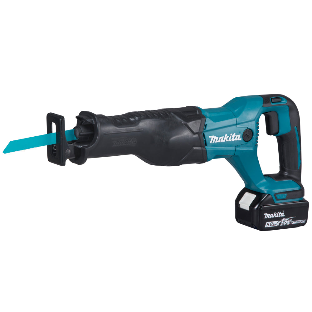 Makita DJR186Z 18V Reciprocating Sabre Saw with 2 x 5.0Ah Batteries & Charger in Case