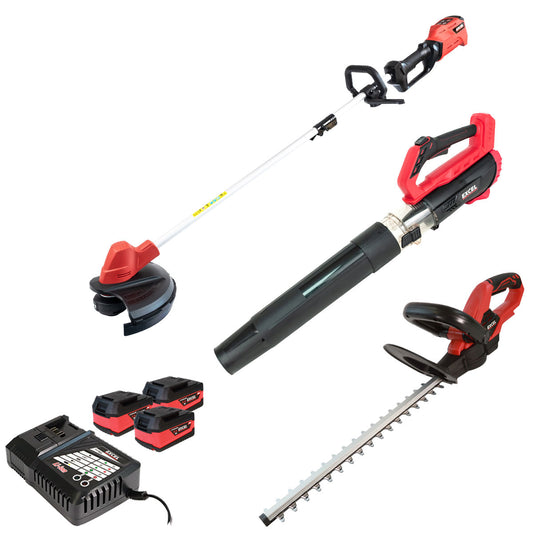 Excel 18V 3 Piece Garden Power Tools with 3 x 5.0Ah Battery & Charger EXL15004