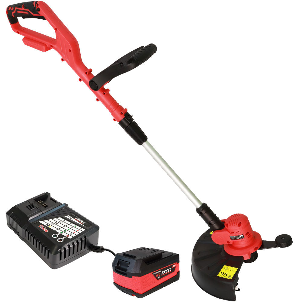 Excel 18V Grass Trimmer Cutter with 1 x 5.0Ah Battery & Charger EXL5206