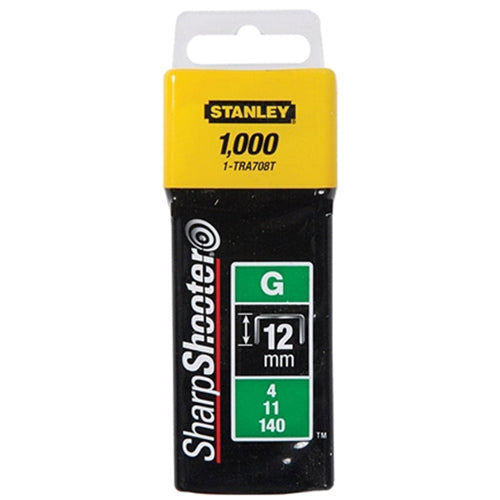 Stanley 1-TRA708T TRA7 Heavy-Duty Staple 12mm Pack 1000 STA1TRA708T