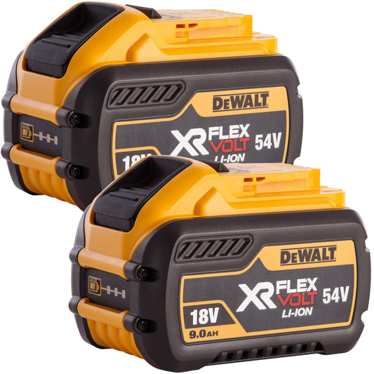 Dewalt DCB547 18V/54V 9.0Ah Li-Ion FlexVolt XR Slide Battery Twin Pack