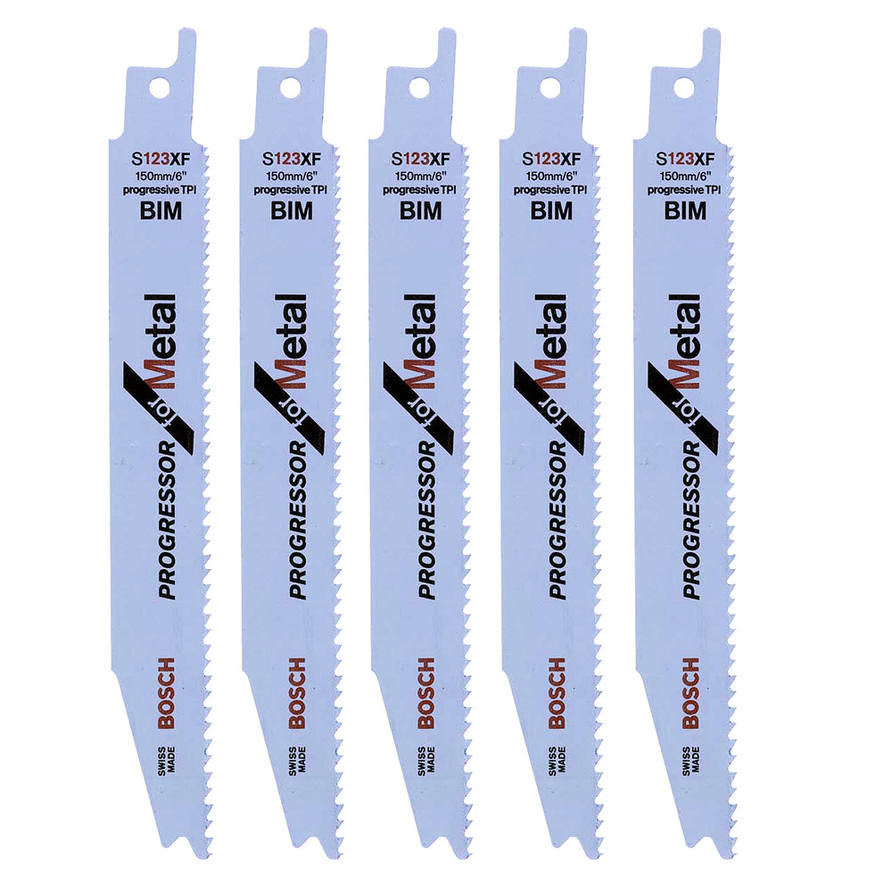 Bosch 150mm Sabre Saw Blades For Metal Long Life Fast Cut S123XF Pack of 5