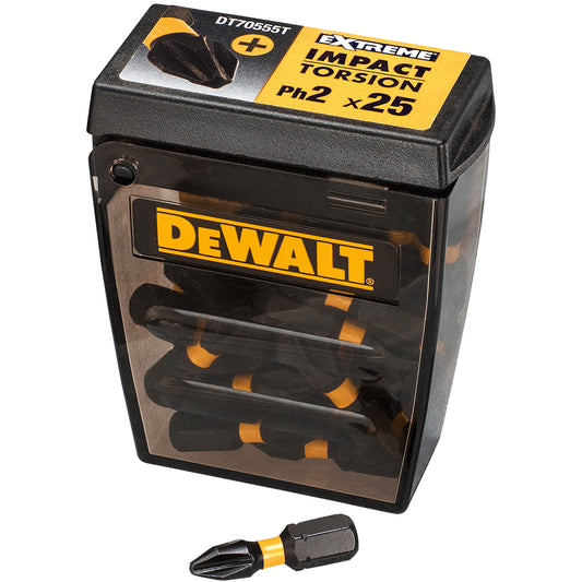 DeWalt DT70555T 25mm PH2 Impact Torsion Screwdriver Bits Tic Tac Box