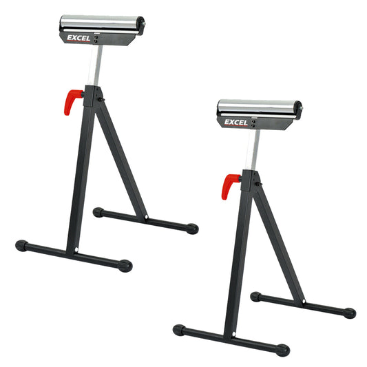 Excel Roller Stand Heavy-duty with Adjustable Height Support Twin Pack