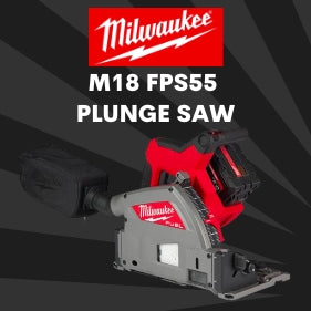 Milwaukee M18FPS55-552P 18V Fuel Brushless 55mm Plunge Saw with 2 x 5.5Ah Battery 4933478779